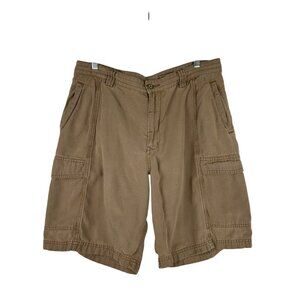 Tommy Bahama Relax Cargo Shorts Mens 35 Regular Fit Cotton Tencil Light Brown